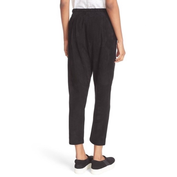 NWT Vince 💯 leather suede jogger pants black - Picture 3 of 5
